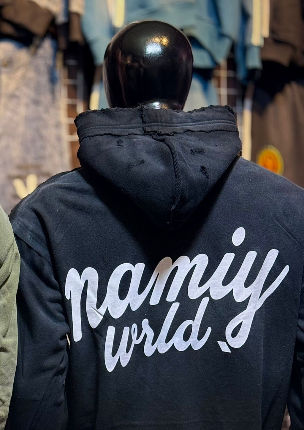 Coal Wash Reverse Stitch Rhinestone Hoodie